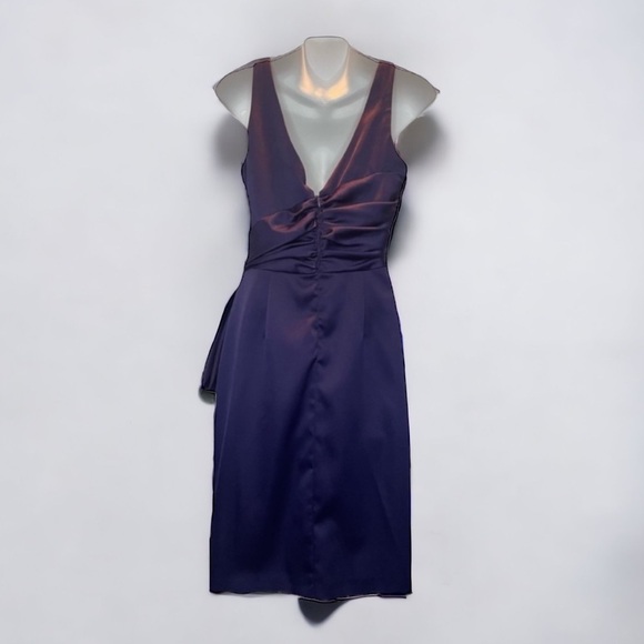 Vintage 00s Y2K Purple Mini Dress by Maggy London - Picture 2 of 3